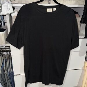 Jet Black Short Sleeve Textured Tee
